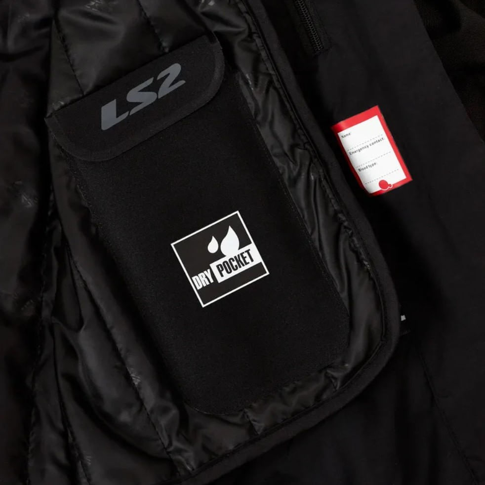 Campera LS2 Shadow Hombre Negro / Gris